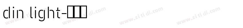 din light字体转换